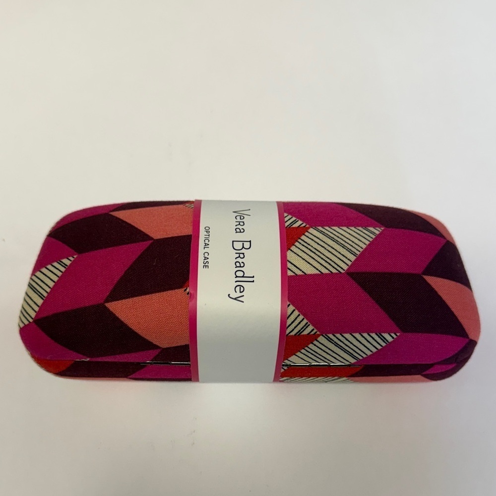 NWT Vera Bradley Bohemian Chevron Pink and Purple Glasses Optical Case